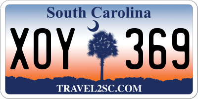 SC license plate XOY369