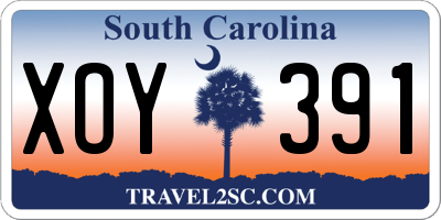 SC license plate XOY391