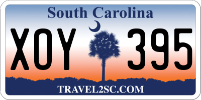SC license plate XOY395