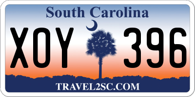 SC license plate XOY396