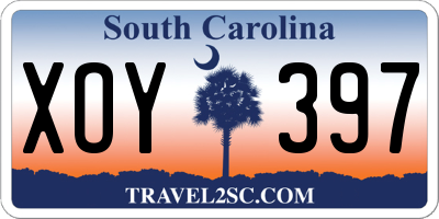 SC license plate XOY397