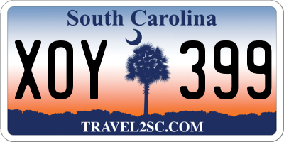 SC license plate XOY399