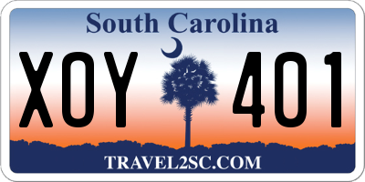 SC license plate XOY401