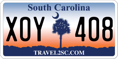 SC license plate XOY408