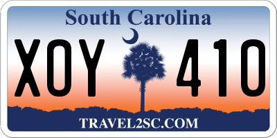 SC license plate XOY410