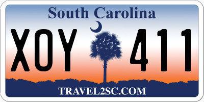 SC license plate XOY411