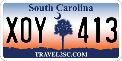 SC license plate XOY413