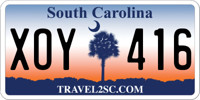 SC license plate XOY416