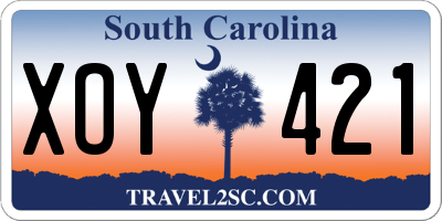 SC license plate XOY421