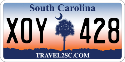 SC license plate XOY428