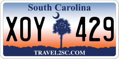 SC license plate XOY429