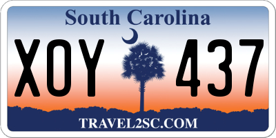SC license plate XOY437
