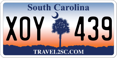 SC license plate XOY439