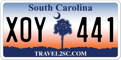 SC license plate XOY441