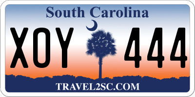 SC license plate XOY444