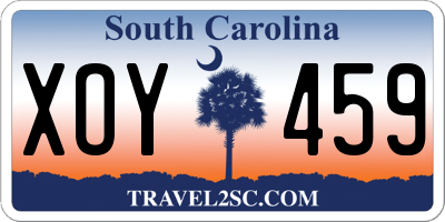 SC license plate XOY459
