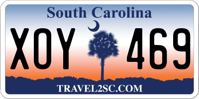 SC license plate XOY469