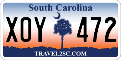 SC license plate XOY472