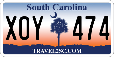 SC license plate XOY474