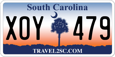 SC license plate XOY479