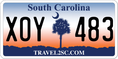 SC license plate XOY483