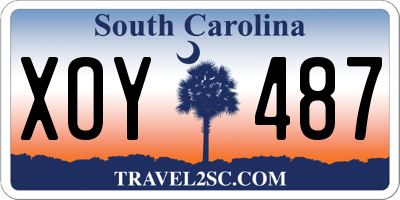SC license plate XOY487