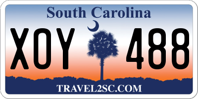 SC license plate XOY488