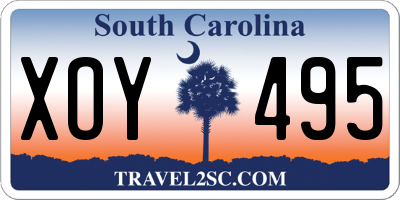 SC license plate XOY495