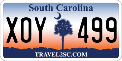 SC license plate XOY499