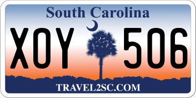 SC license plate XOY506