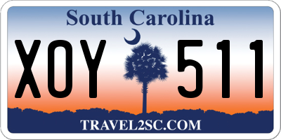 SC license plate XOY511