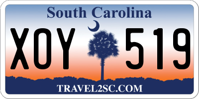 SC license plate XOY519