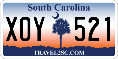SC license plate XOY521
