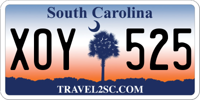 SC license plate XOY525