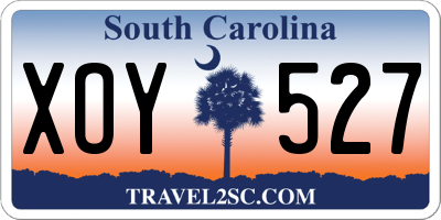 SC license plate XOY527