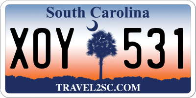 SC license plate XOY531