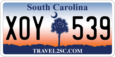 SC license plate XOY539