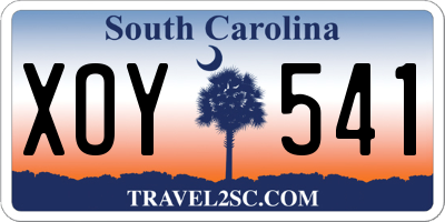 SC license plate XOY541