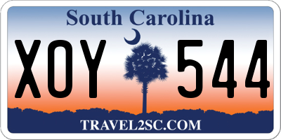 SC license plate XOY544