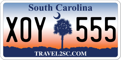 SC license plate XOY555