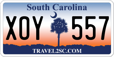 SC license plate XOY557