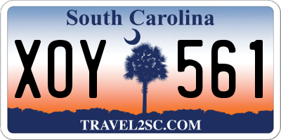 SC license plate XOY561