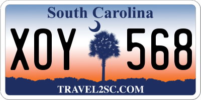 SC license plate XOY568