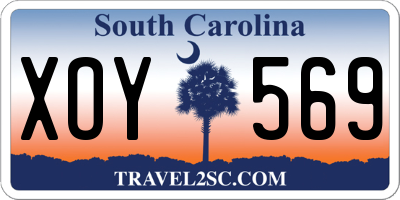 SC license plate XOY569