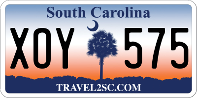 SC license plate XOY575