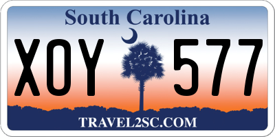 SC license plate XOY577