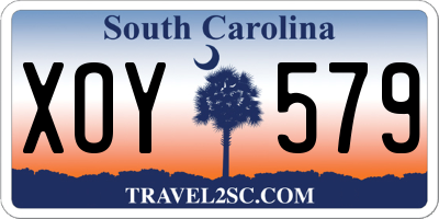 SC license plate XOY579