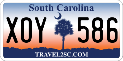 SC license plate XOY586