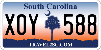 SC license plate XOY588