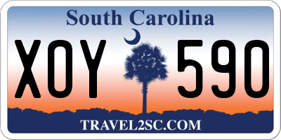 SC license plate XOY590